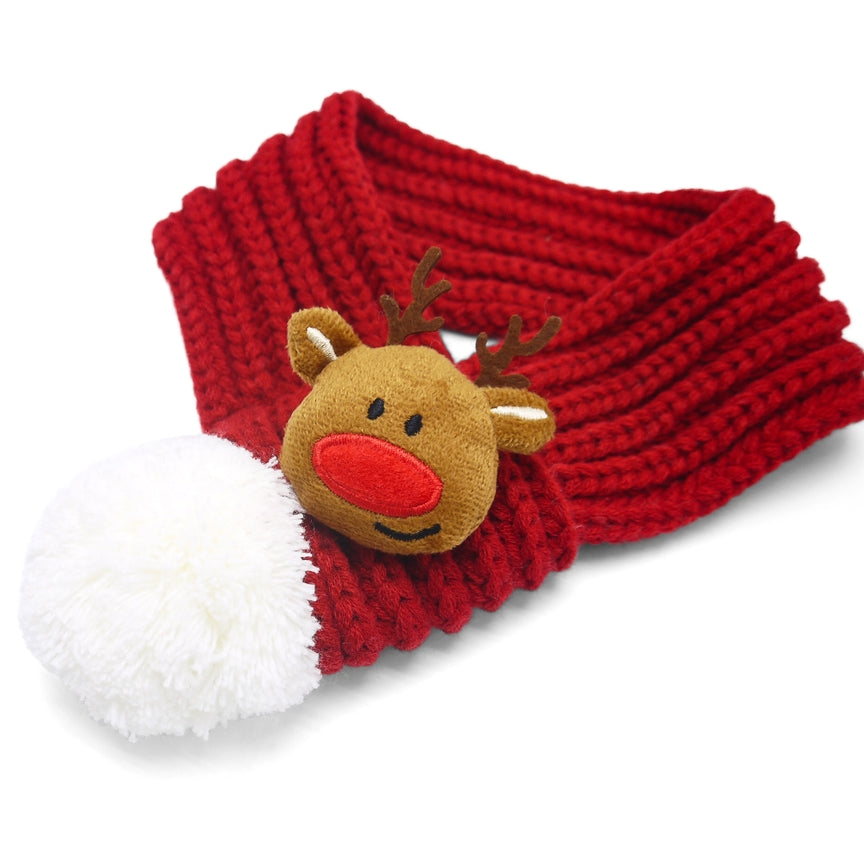 Echarpe de Noël en tricot pour chien